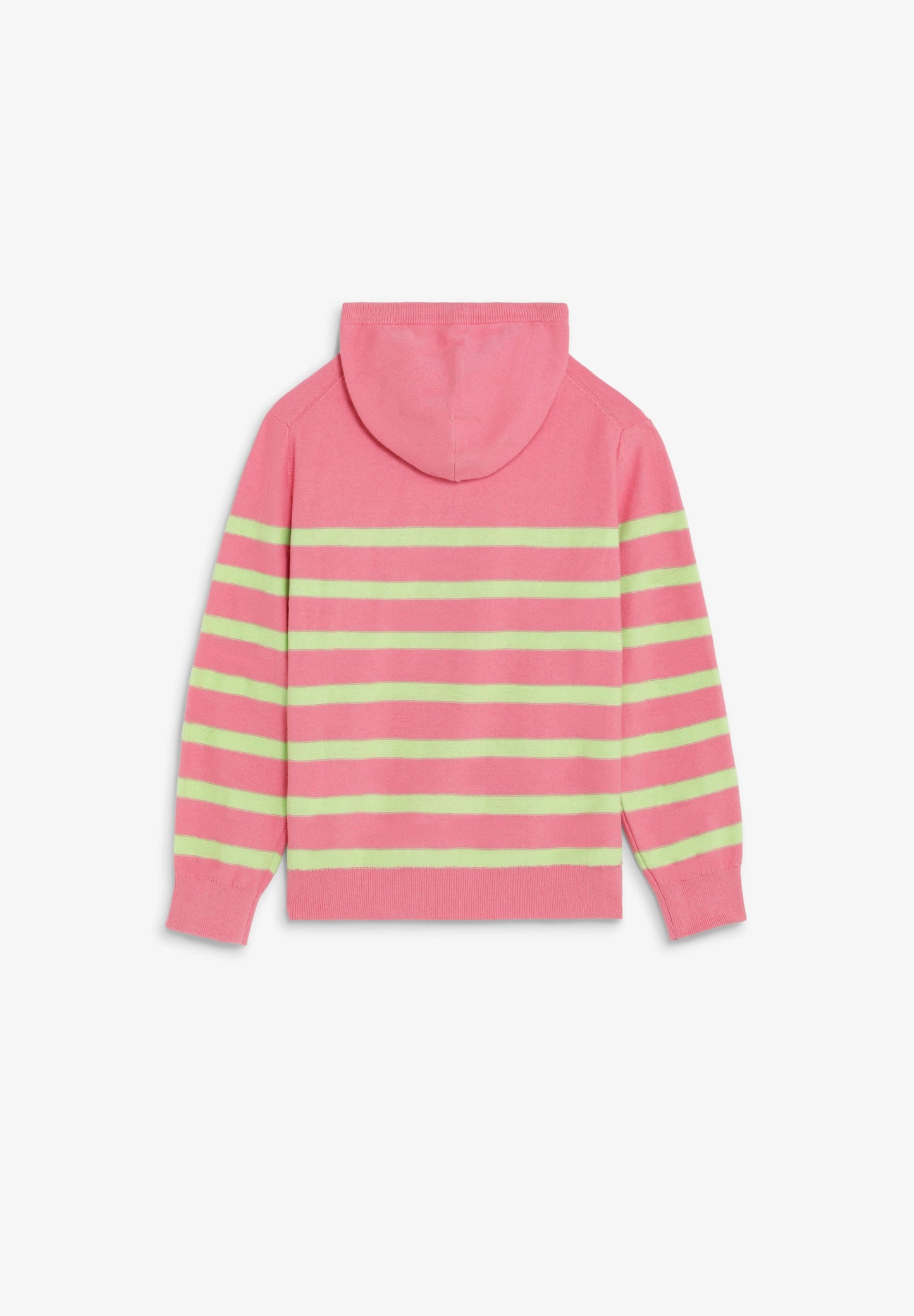 FINE KNIT STRIPED HOODIE