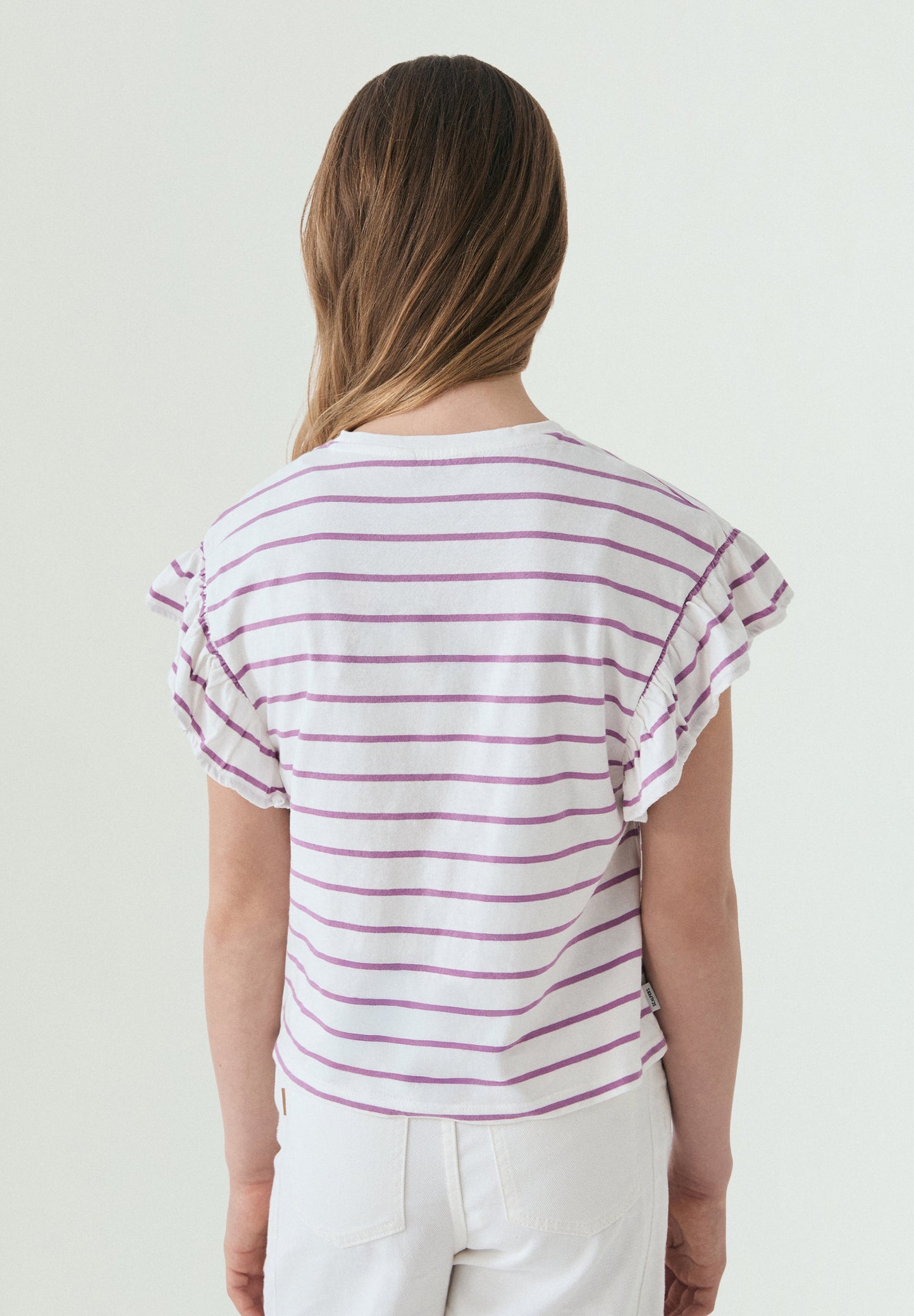 STRIPED T-SHIRT WITH CONTRAST SKULL