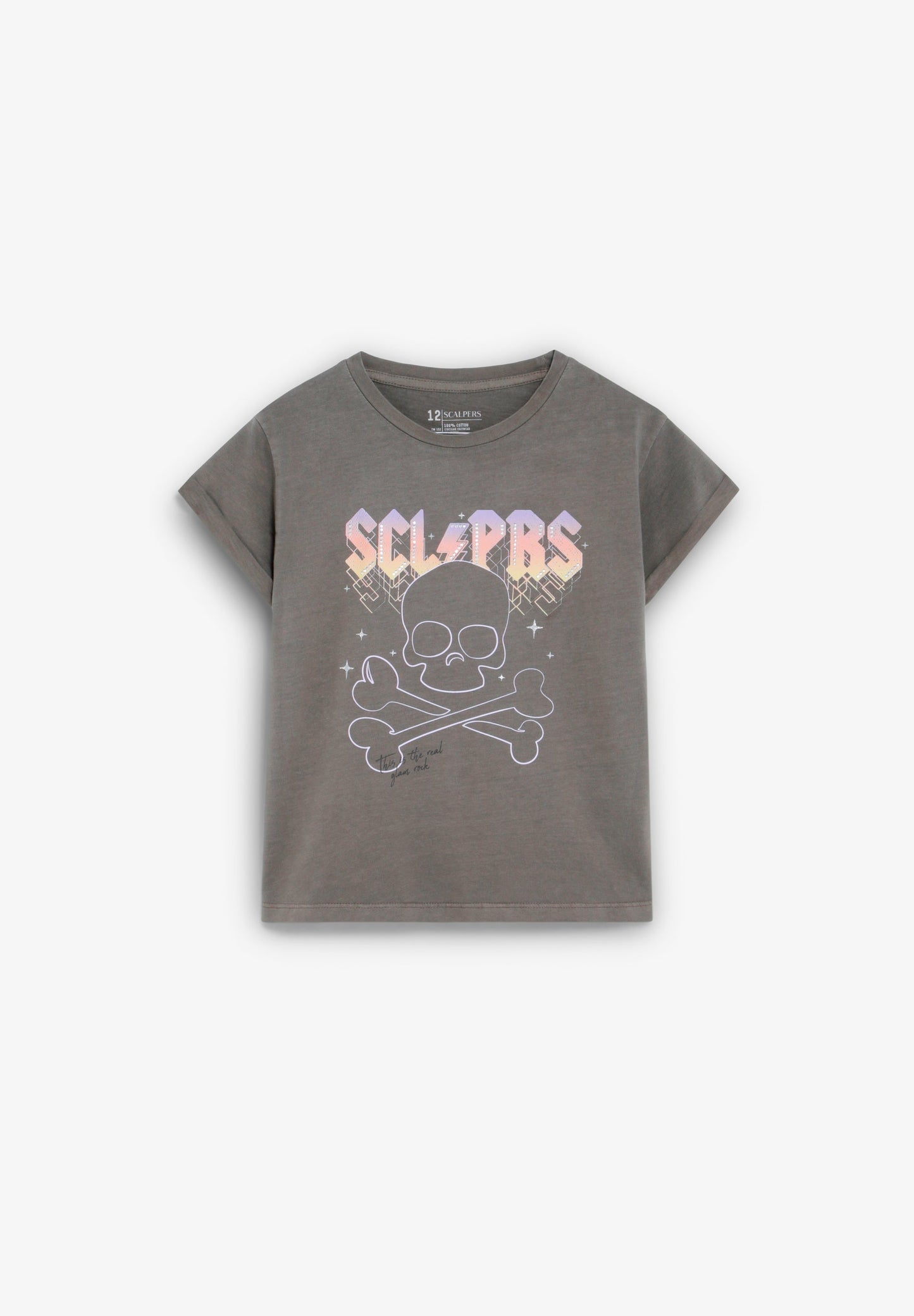 RHINESTONE PRINT T-SHIRT