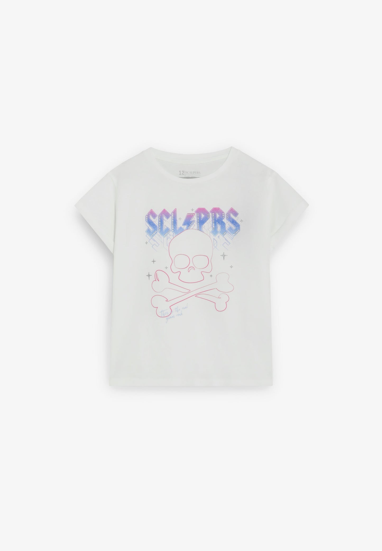 RHINESTONE PRINT T-SHIRT