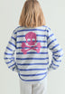 HIGH NECK STRIPED SWEATSHIRT