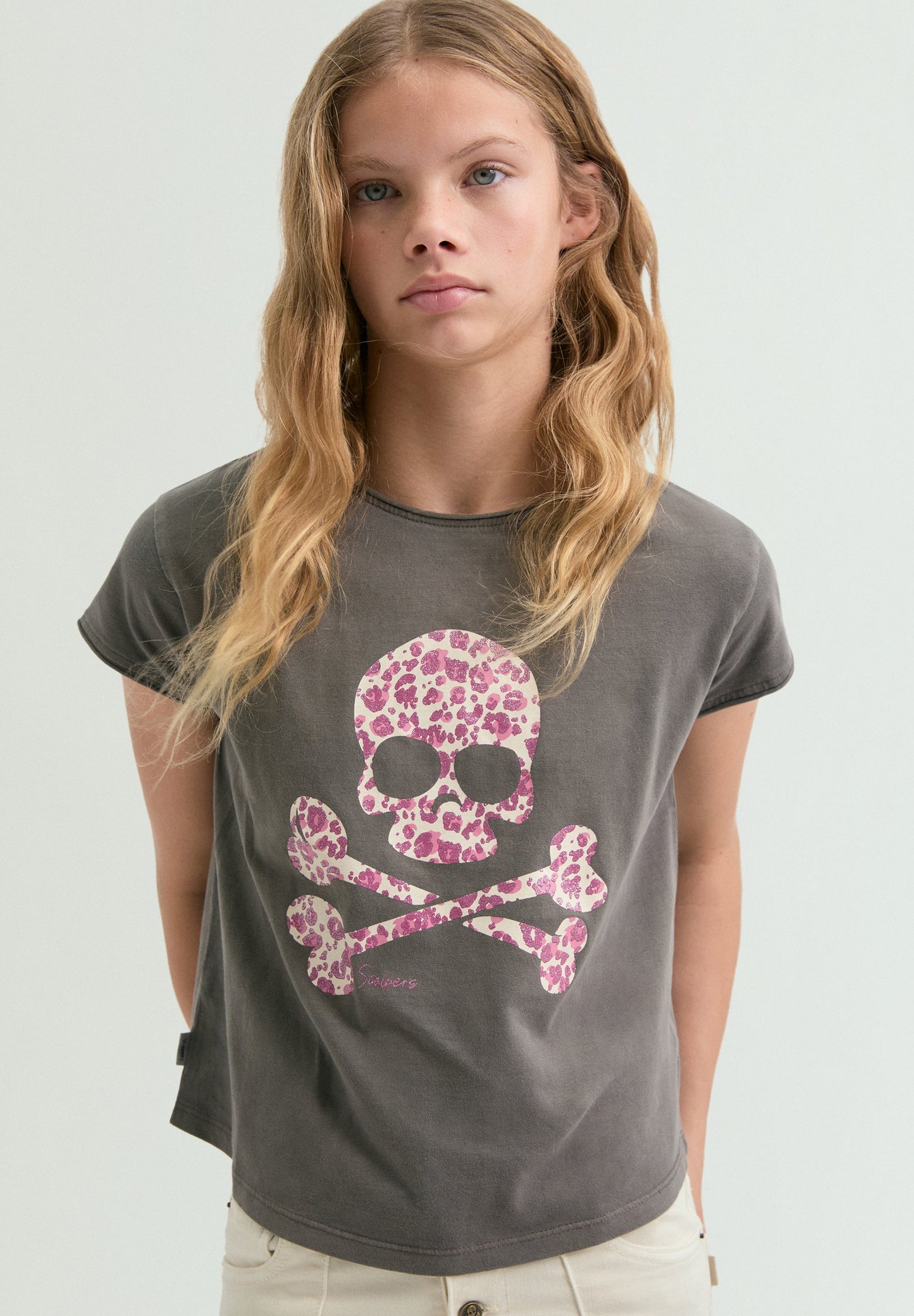 ANIMAL PRINT SKULL T-SHIRT