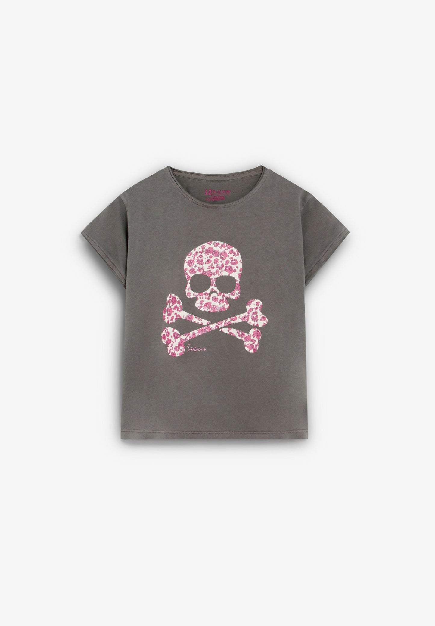 ANIMAL PRINT SKULL T-SHIRT
