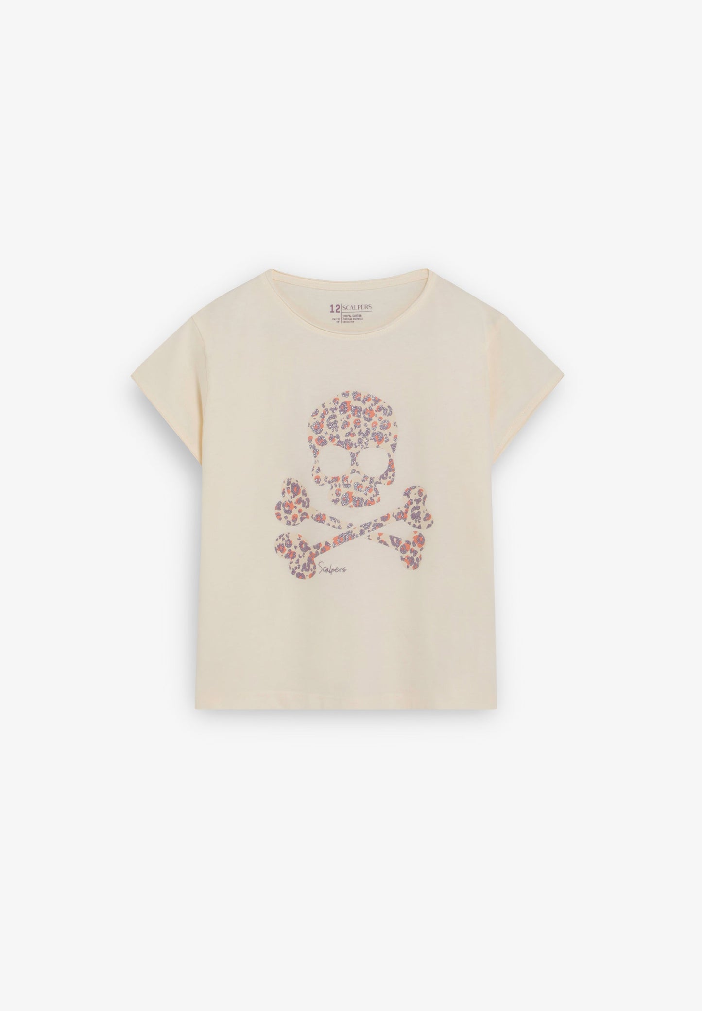 ANIMAL PRINT SKULL T-SHIRT