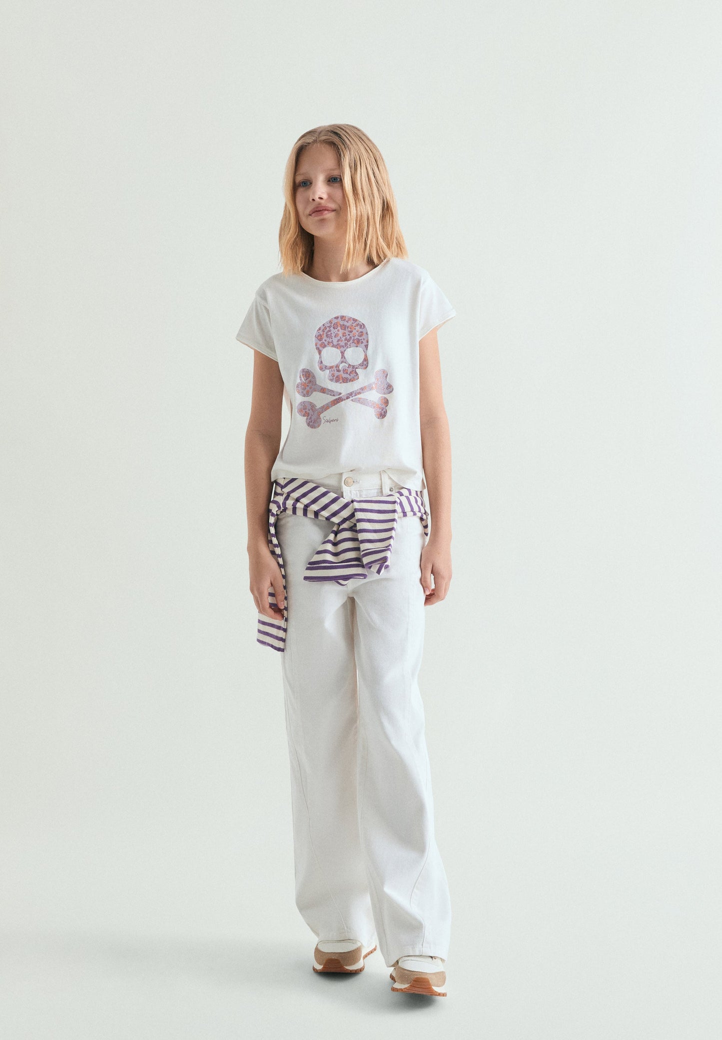 ANIMAL PRINT SKULL T-SHIRT