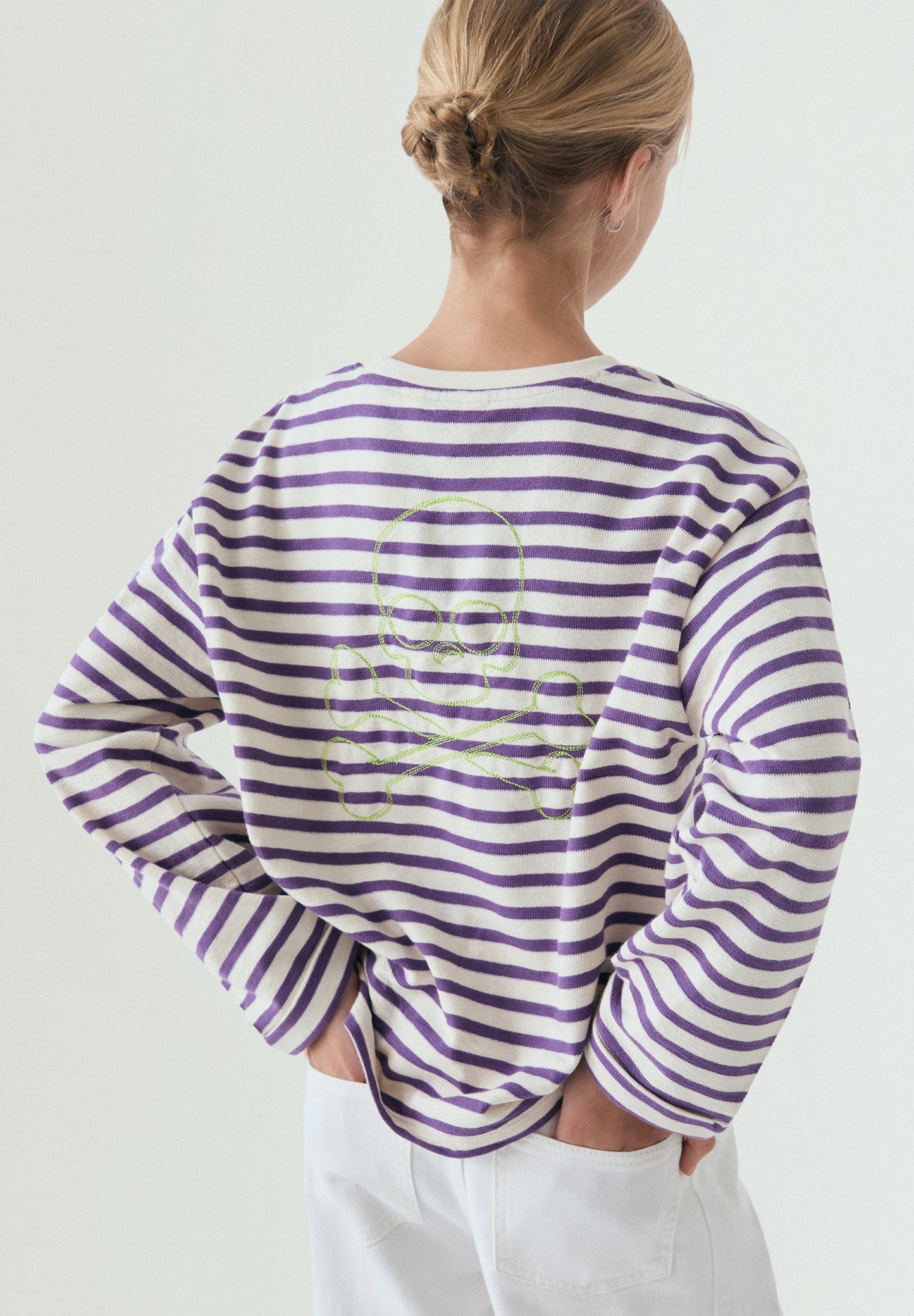 SKULL AND STRIPES T-SHIRT
