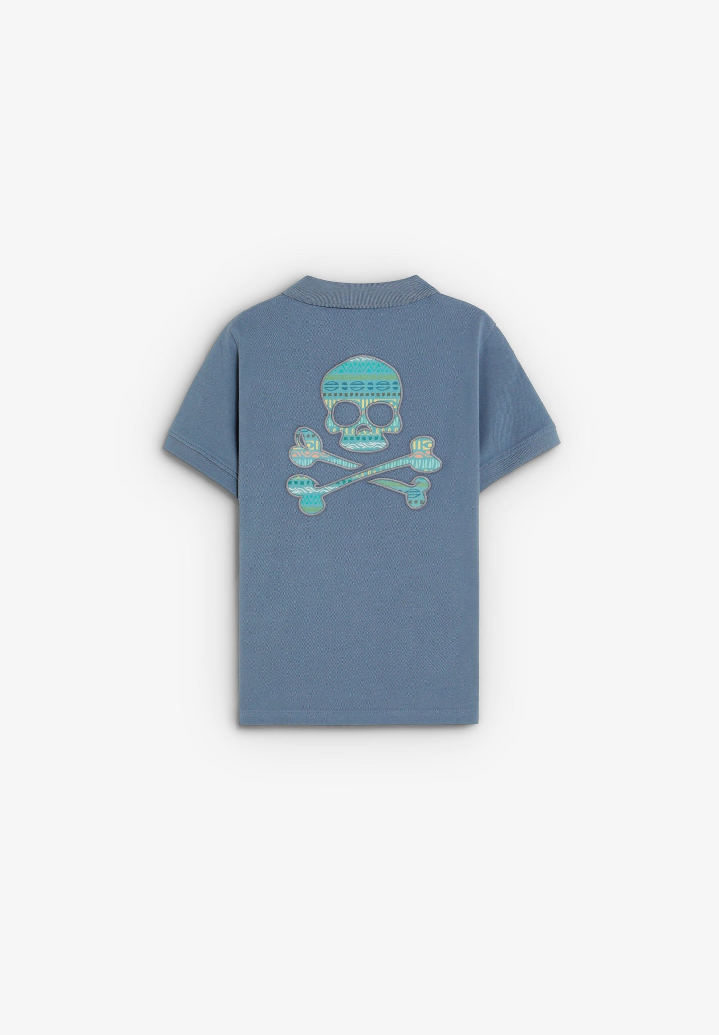 POLO SHIRT WITH CONTRAST EMBROIDERED SKULL