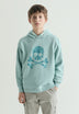 PRINTED SKULL DETAIL HOODIE