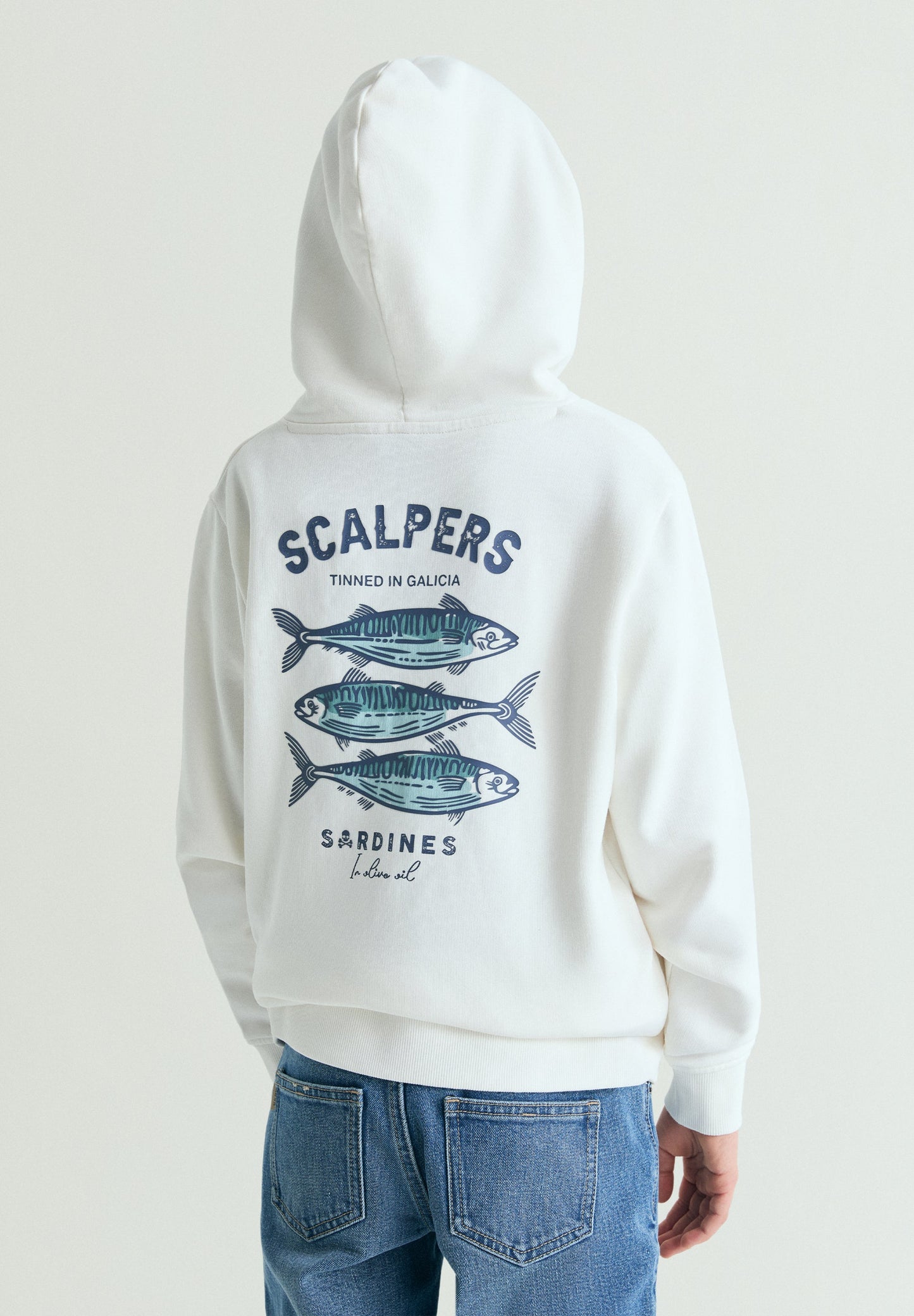 SARDINE PRINT HOODIE