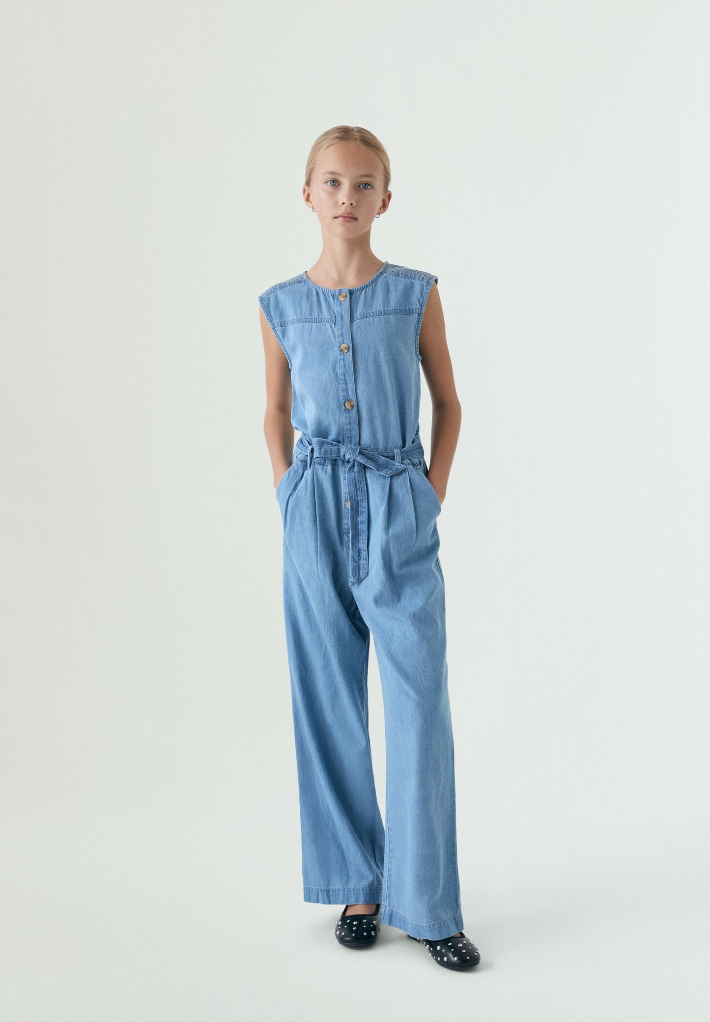 DENIM JUMPSUIT WITH BUTTONS
