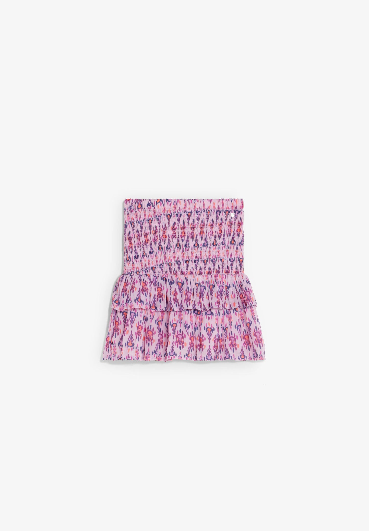 MULTICOLOUR SKIRT WITH SMOCKING