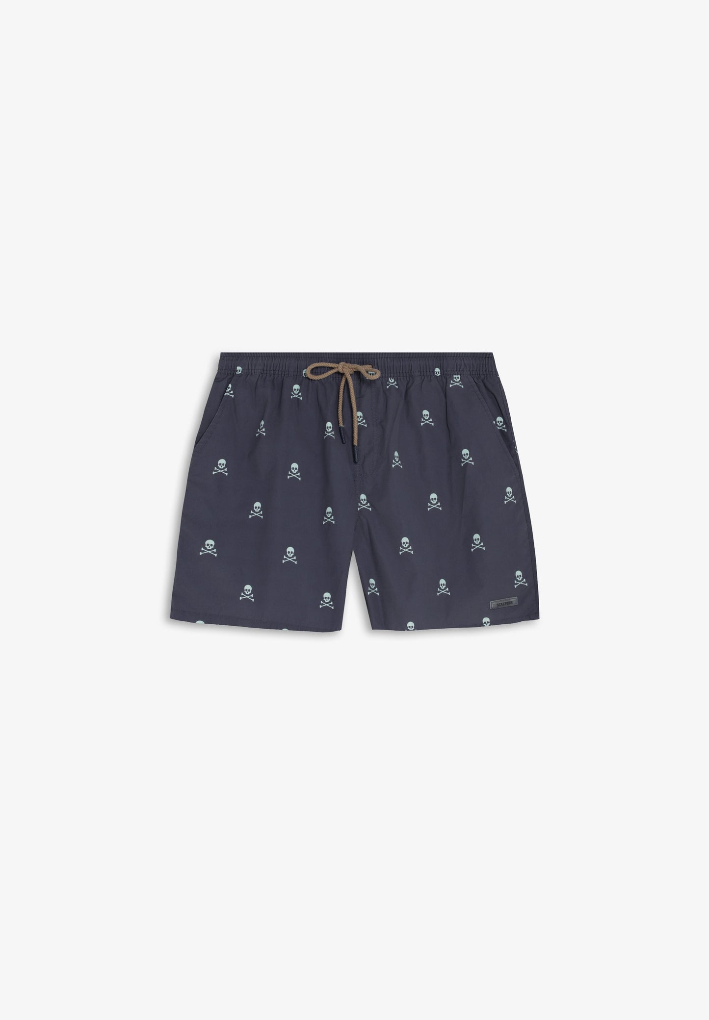CONTRAST SKULL SWIMMING TRUNKS