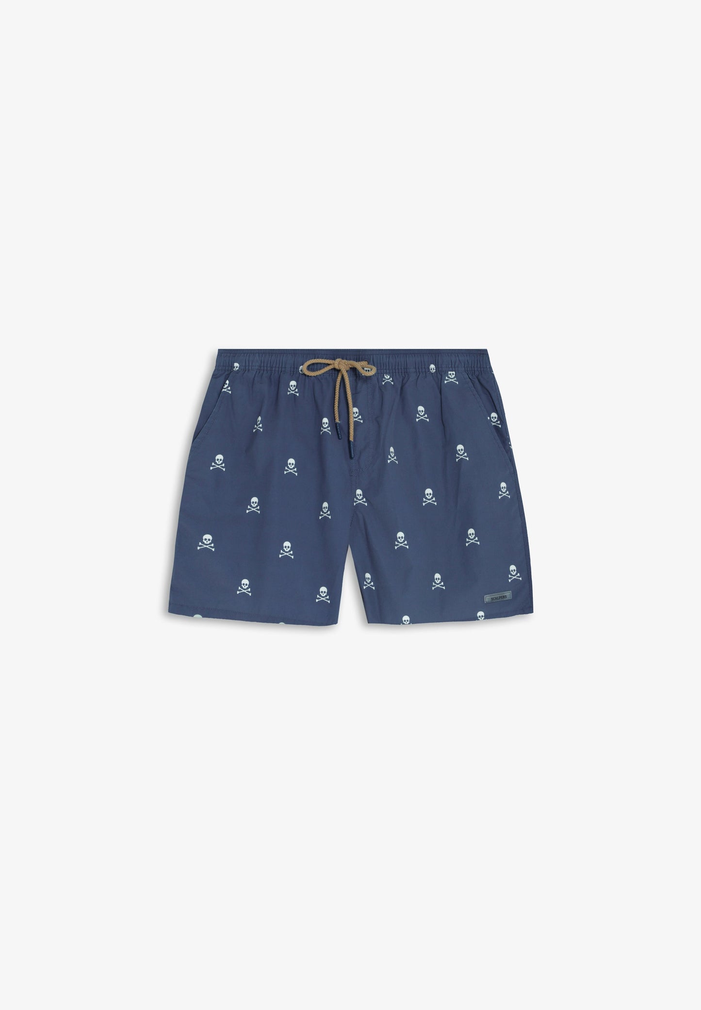 CONTRAST SKULL SWIMMING TRUNKS