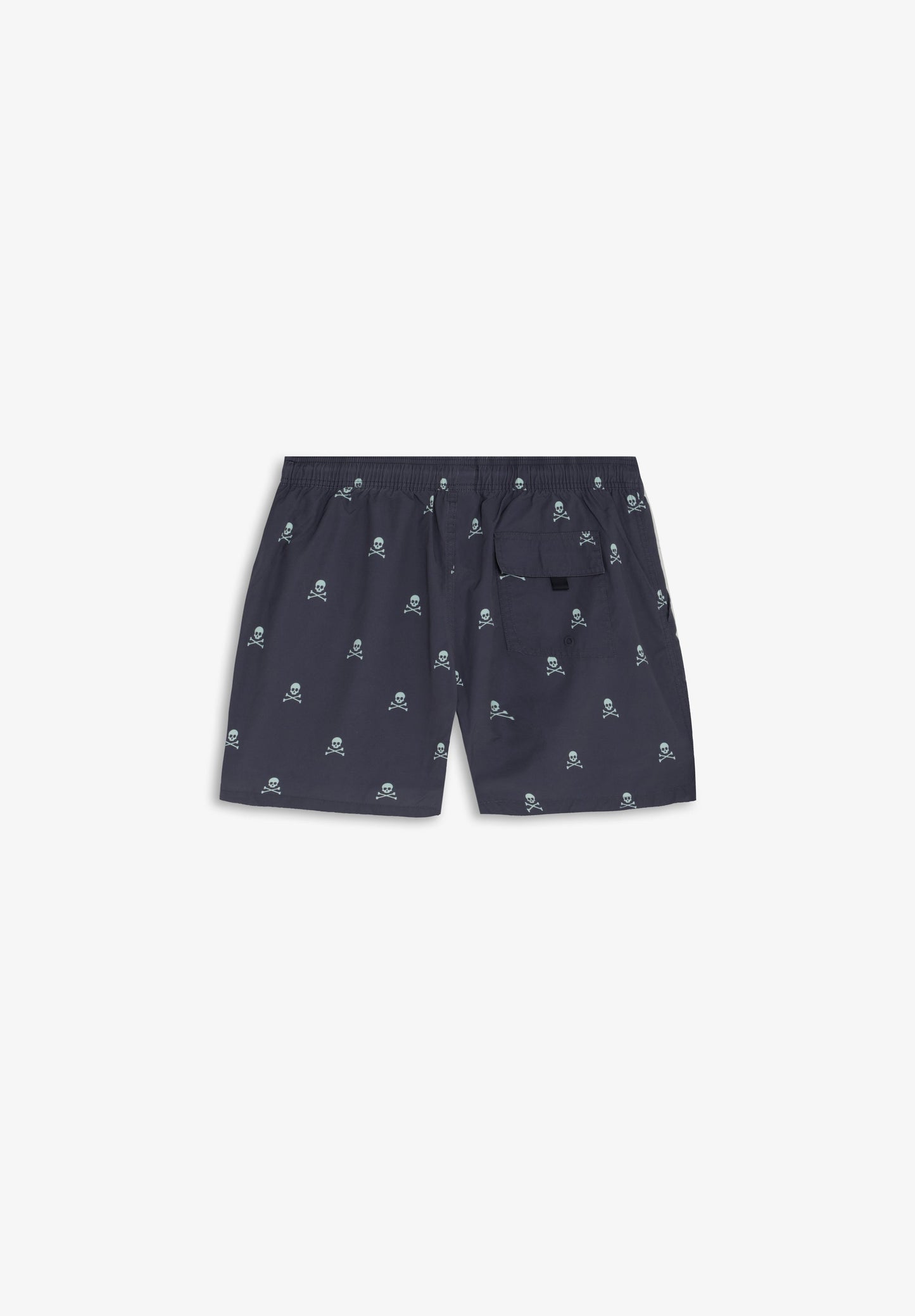 CONTRAST SKULL SWIMMING TRUNKS