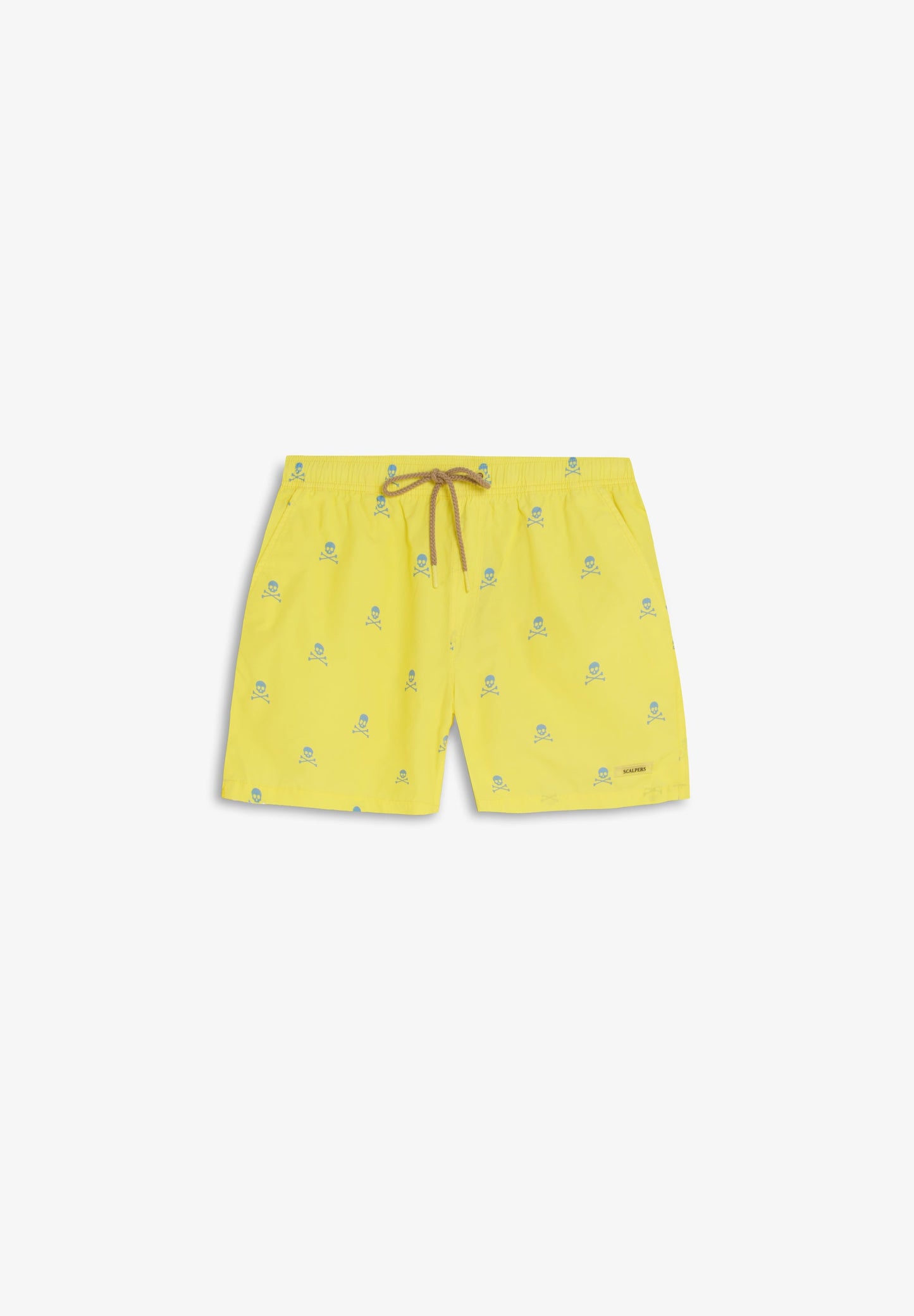 CONTRAST SKULL SWIMMING TRUNKS