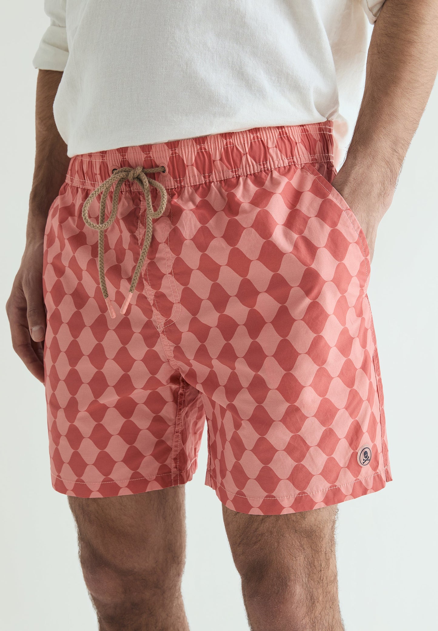 DIAMOND PATTERN SWIMMING TRUNKS