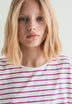 STRIPED CUT OUT T-SHIRT