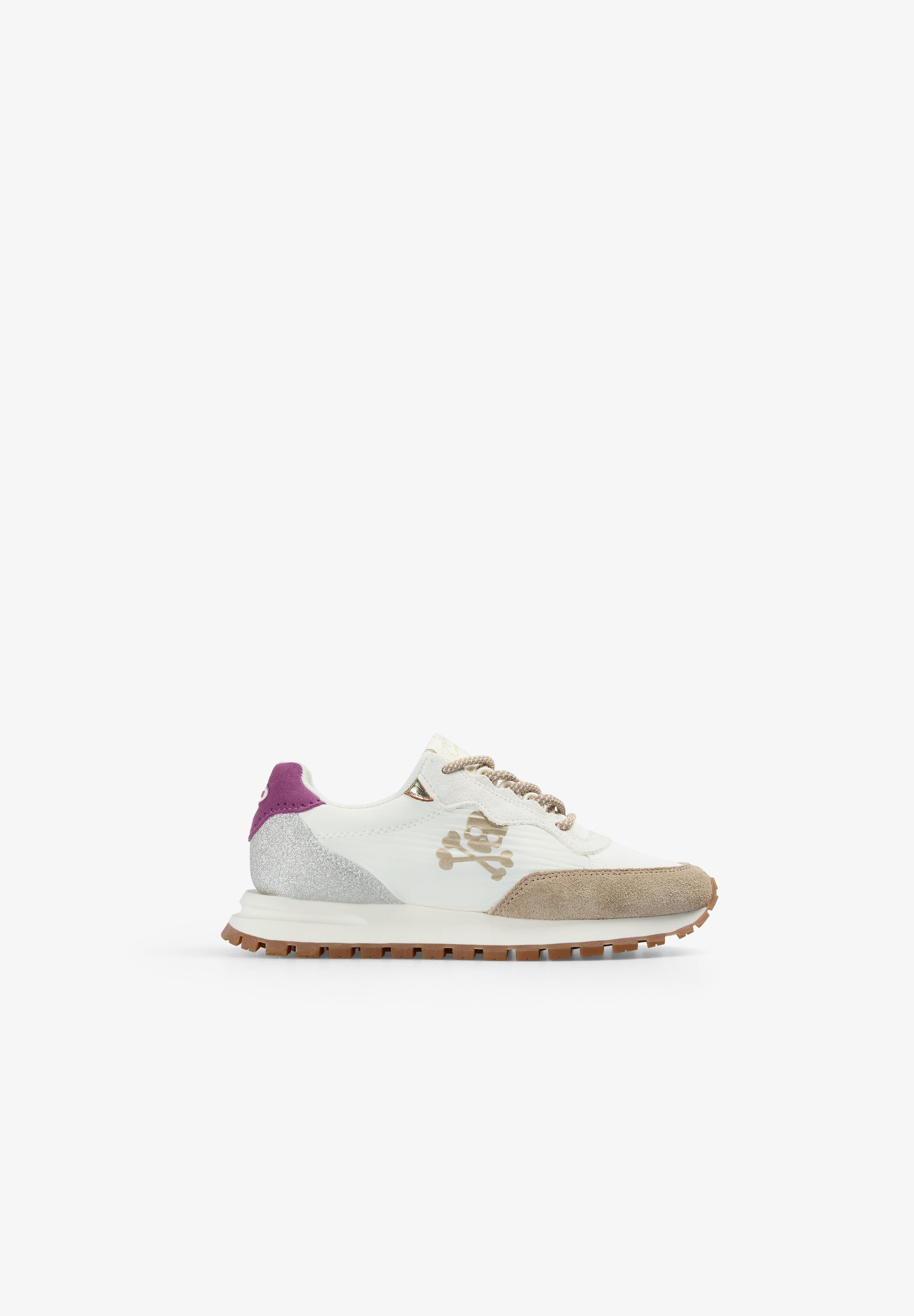 CONTRAST SPLIT SUEDE SNEAKERS