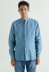 LINEN SHIRT WITH STAND-UP COLLAR