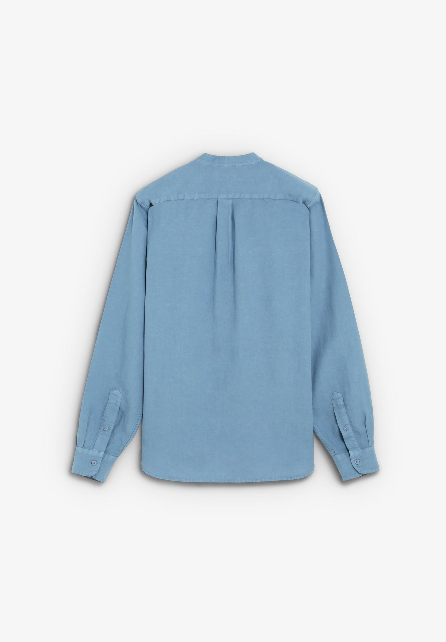 LINEN SHIRT WITH STAND-UP COLLAR