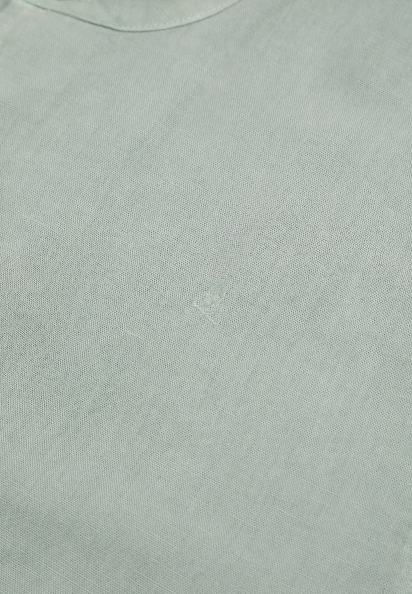 LINEN SHIRT WITH STAND-UP COLLAR