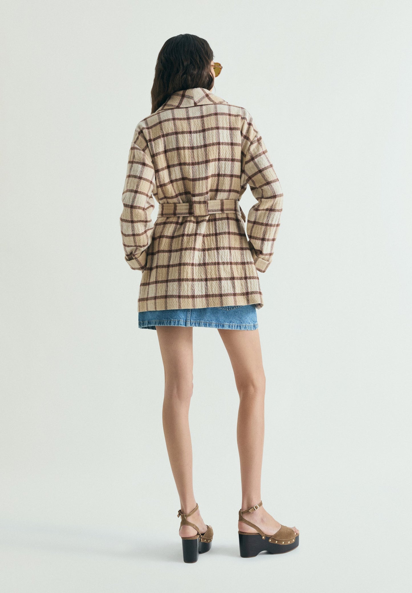 CHECK CLOTH COAT