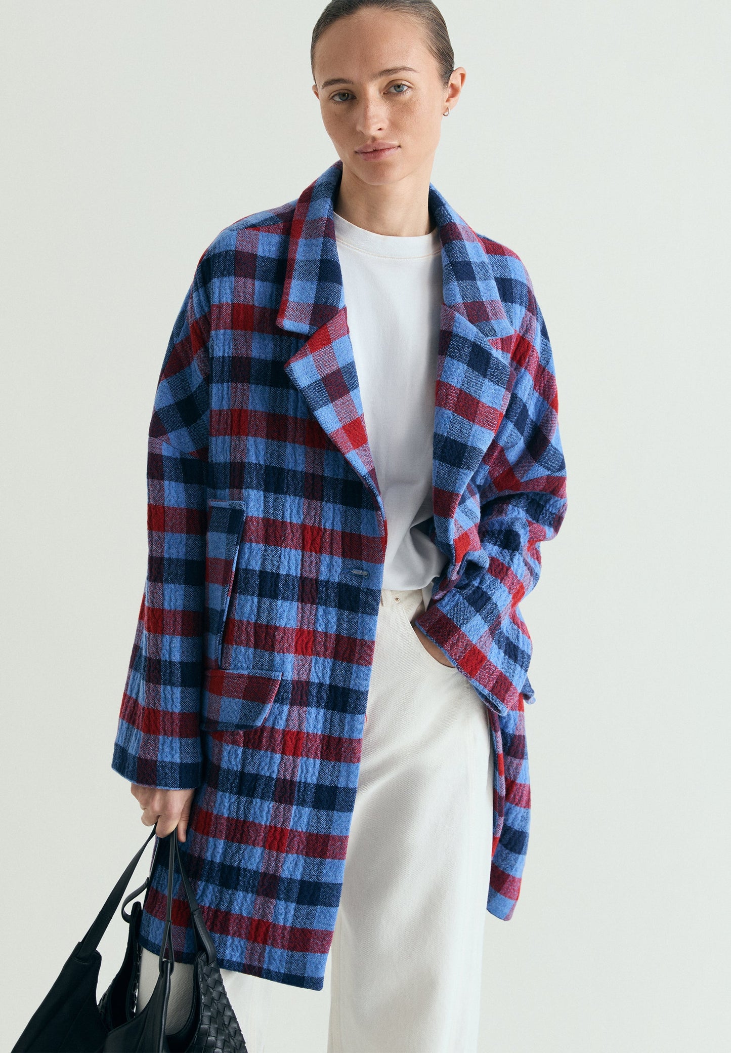 CHECK CLOTH COAT
