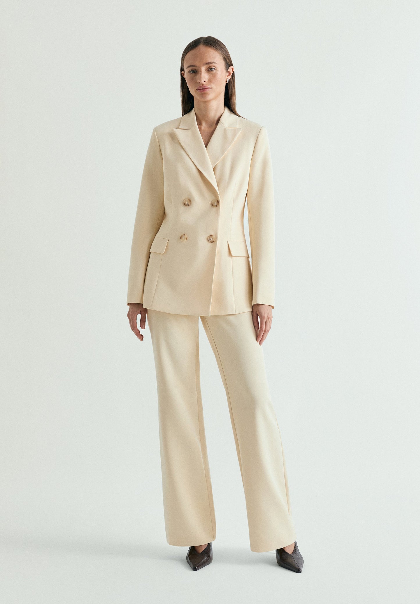 PLAIN DOUBLE-BREASTED BLAZER