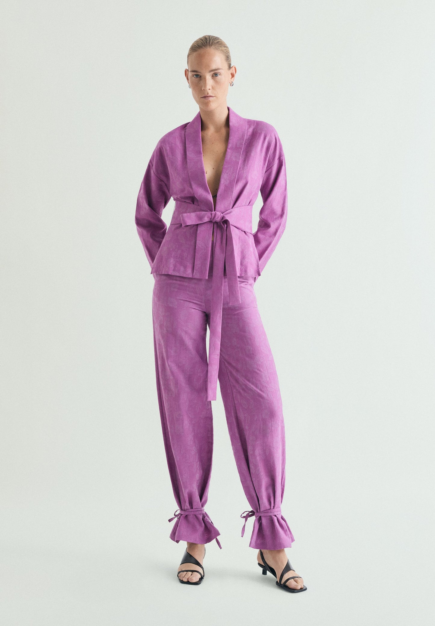 JACQUARD KIMONO BLAZER