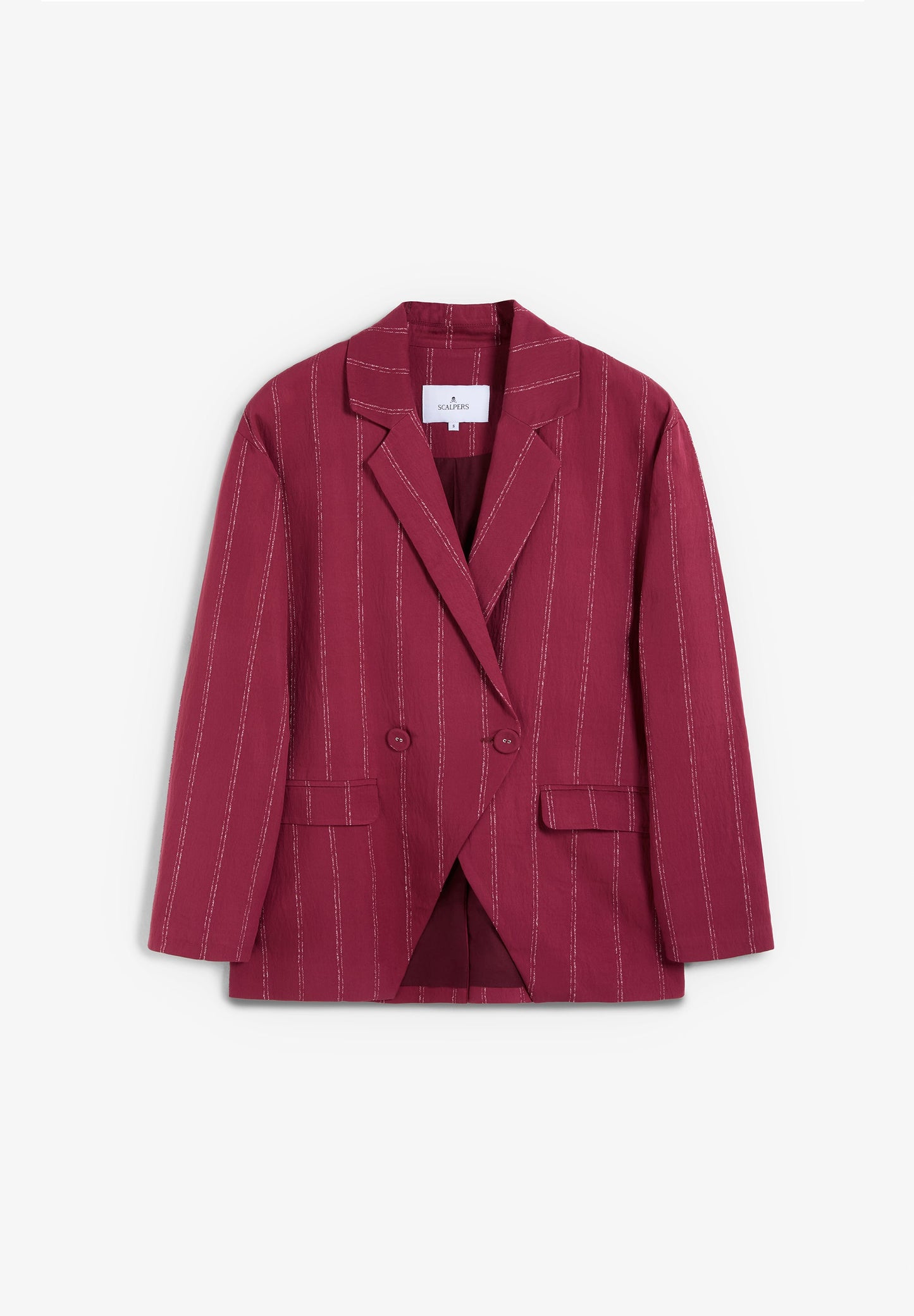 STRIPED DOUBLE-BREASTED BLAZER