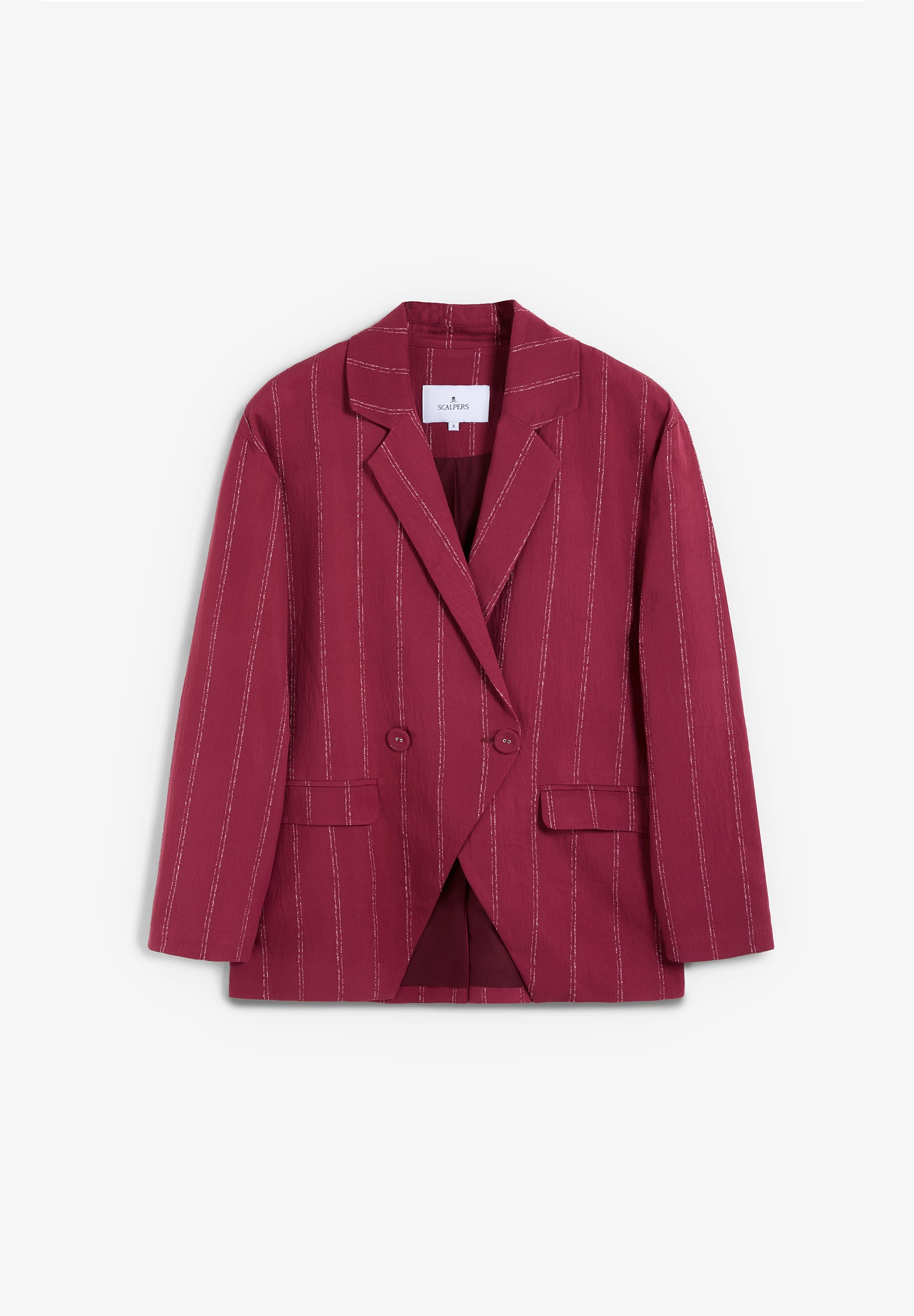 STRIPED DOUBLE-BREASTED BLAZER