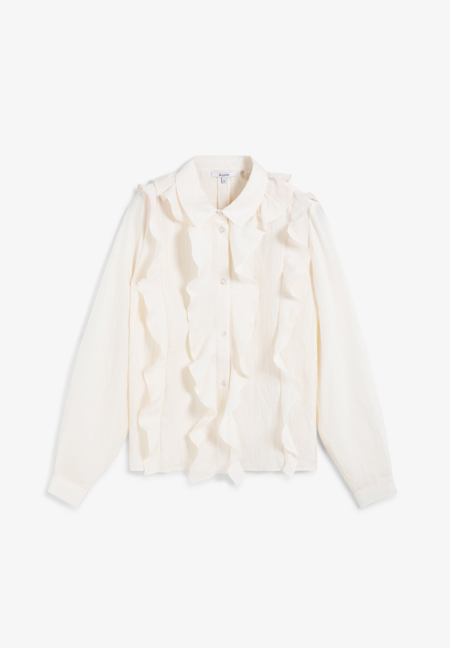 SCSTRIPES FRILL SHIRT