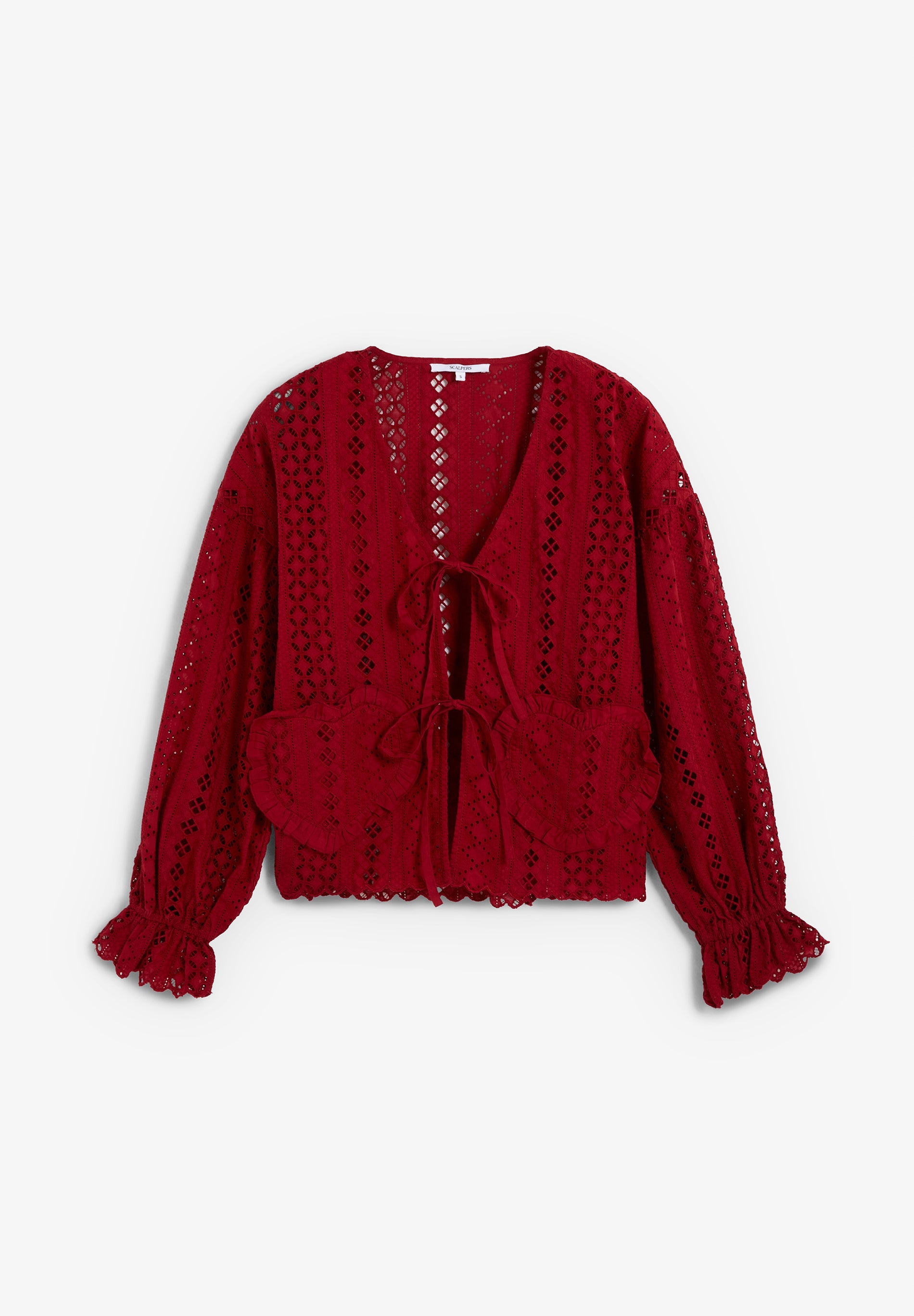 PERFORATED HEARTS BLOUSE