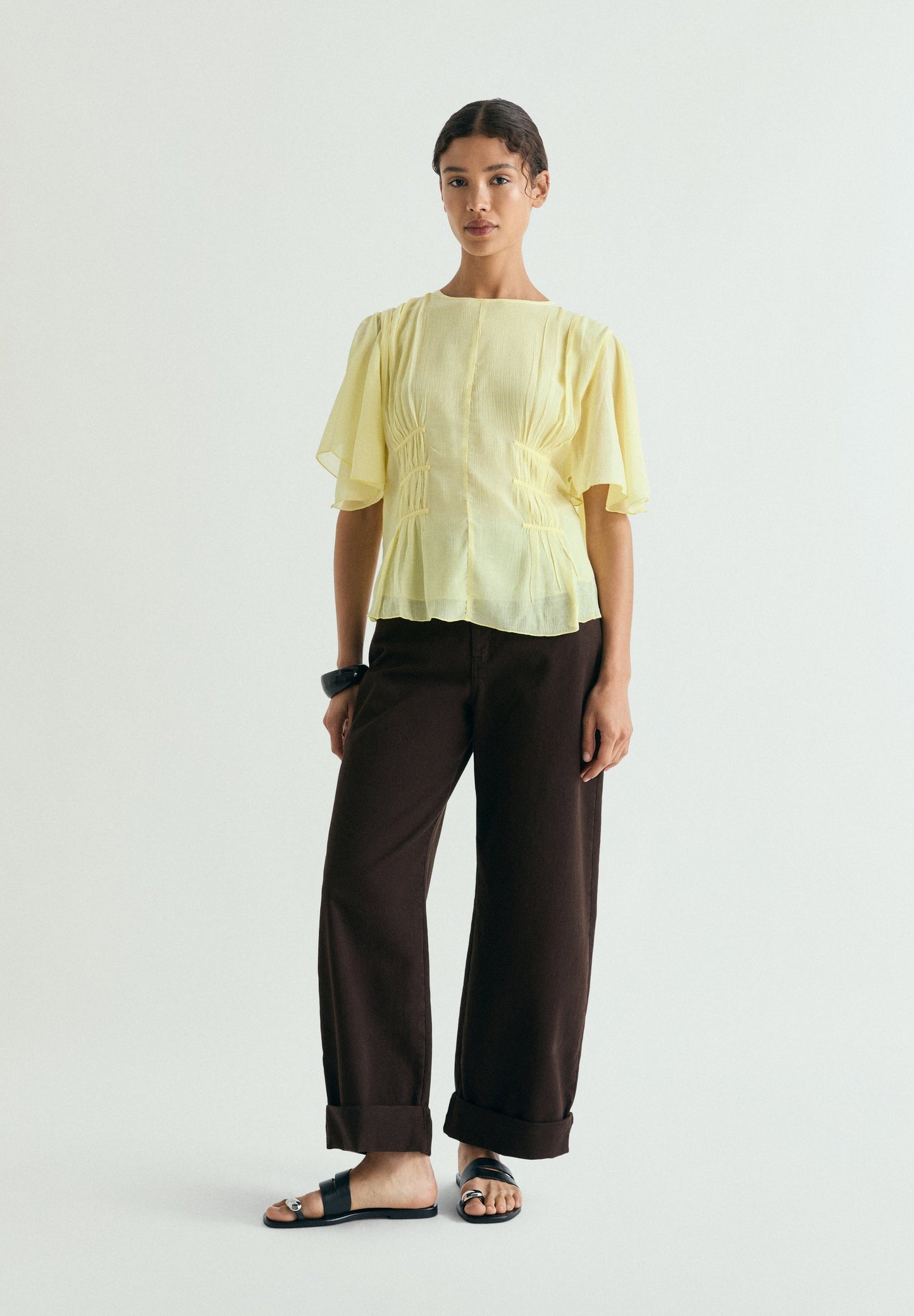 FLOWING GATHERED BLOUSE