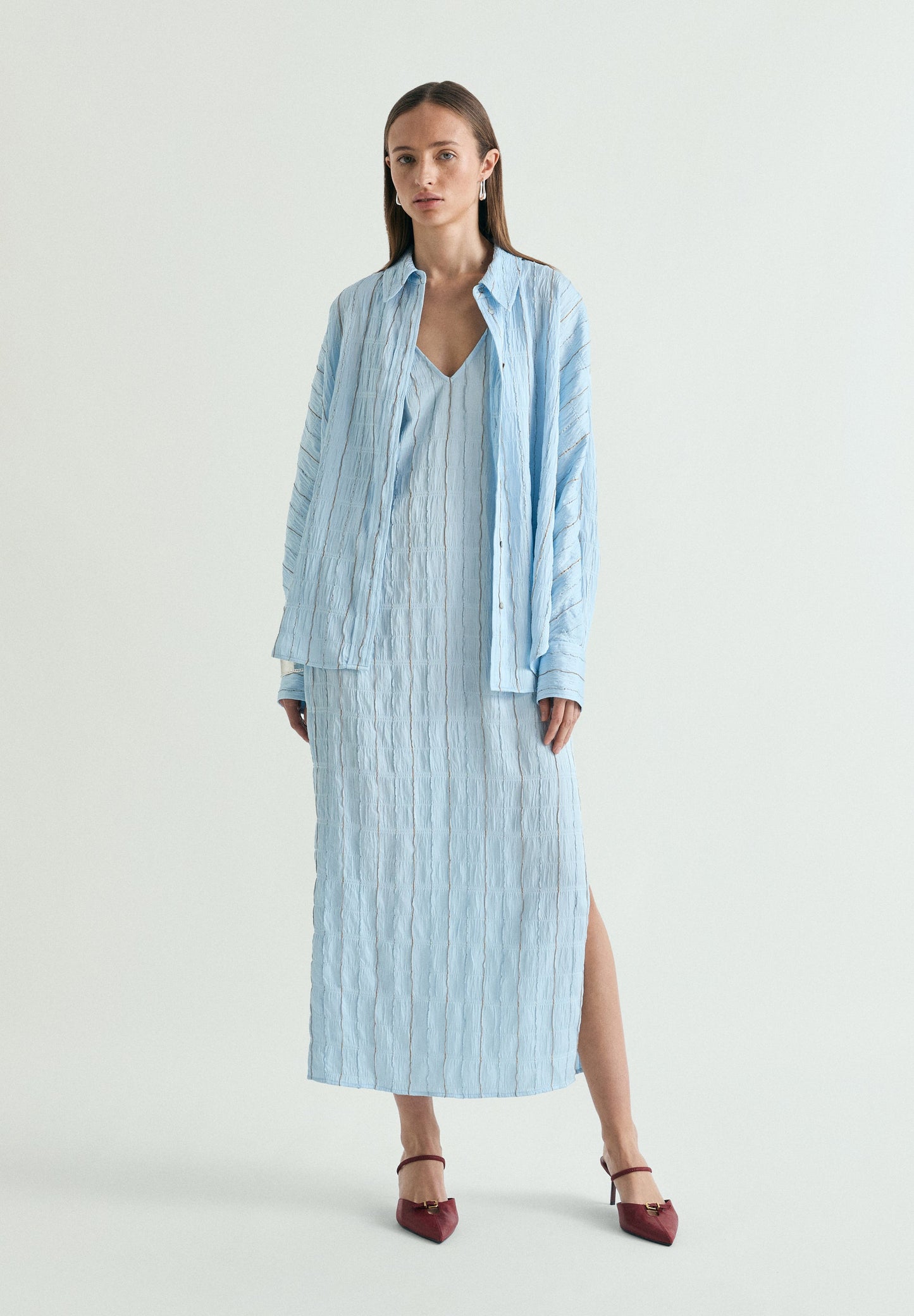 TEXTURED STRIPED SHIRT