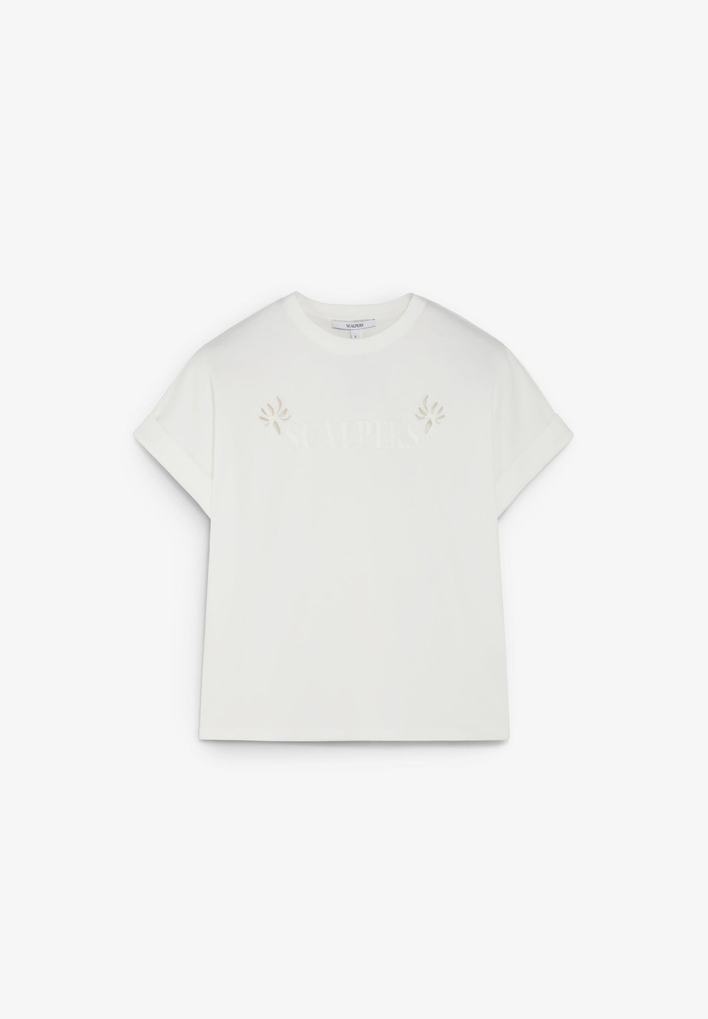 CONTRAST EMBROIDERED T-SHIRT