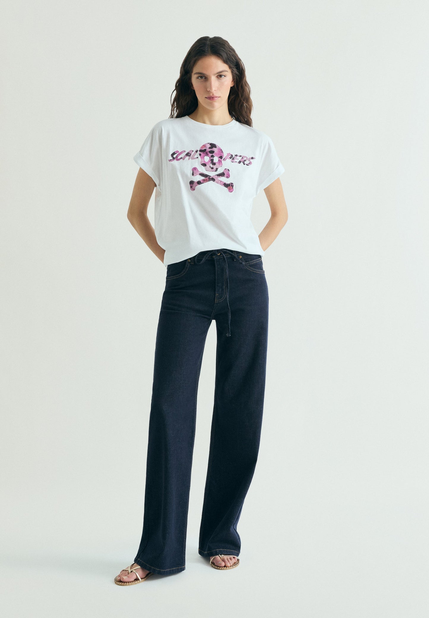 ANIMAL PRINT T-SHIRT WITH SKULL