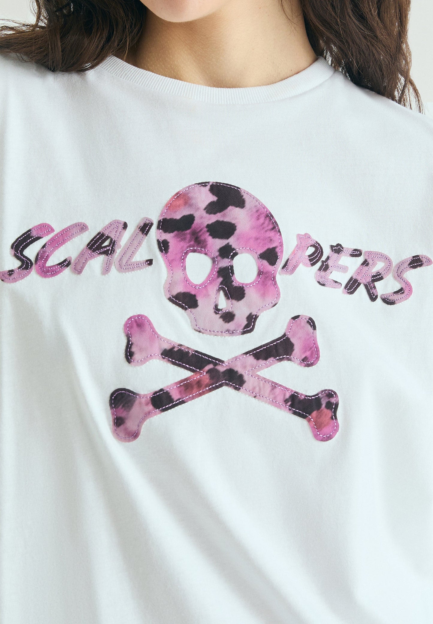 ANIMAL PRINT T-SHIRT WITH SKULL