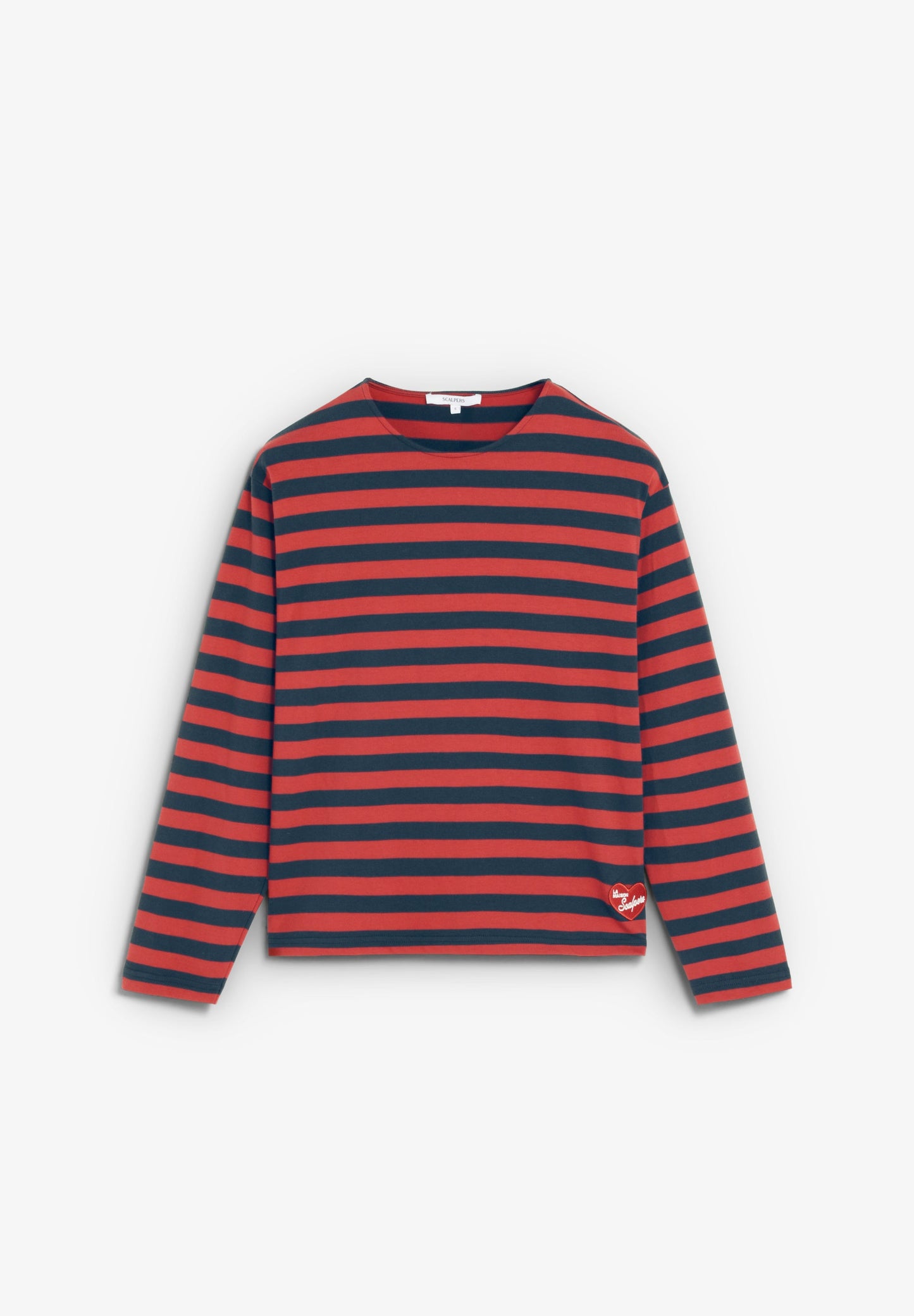 STRIPED T-SHIRT WITH PATCH