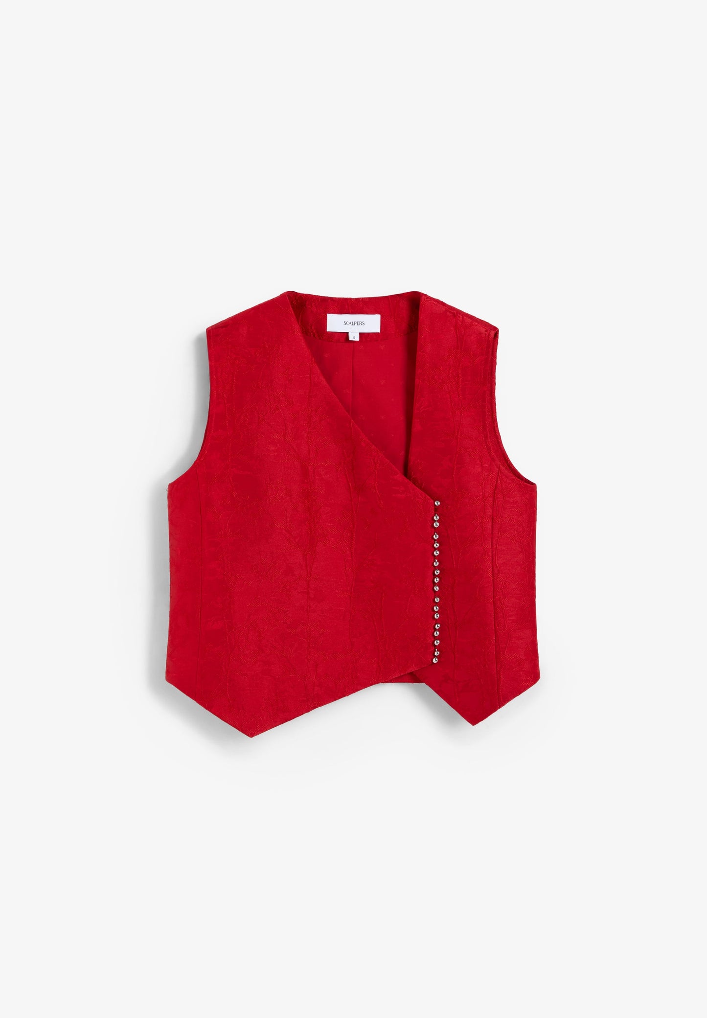 ASYMMETRIC BROCADE WAISTCOAT