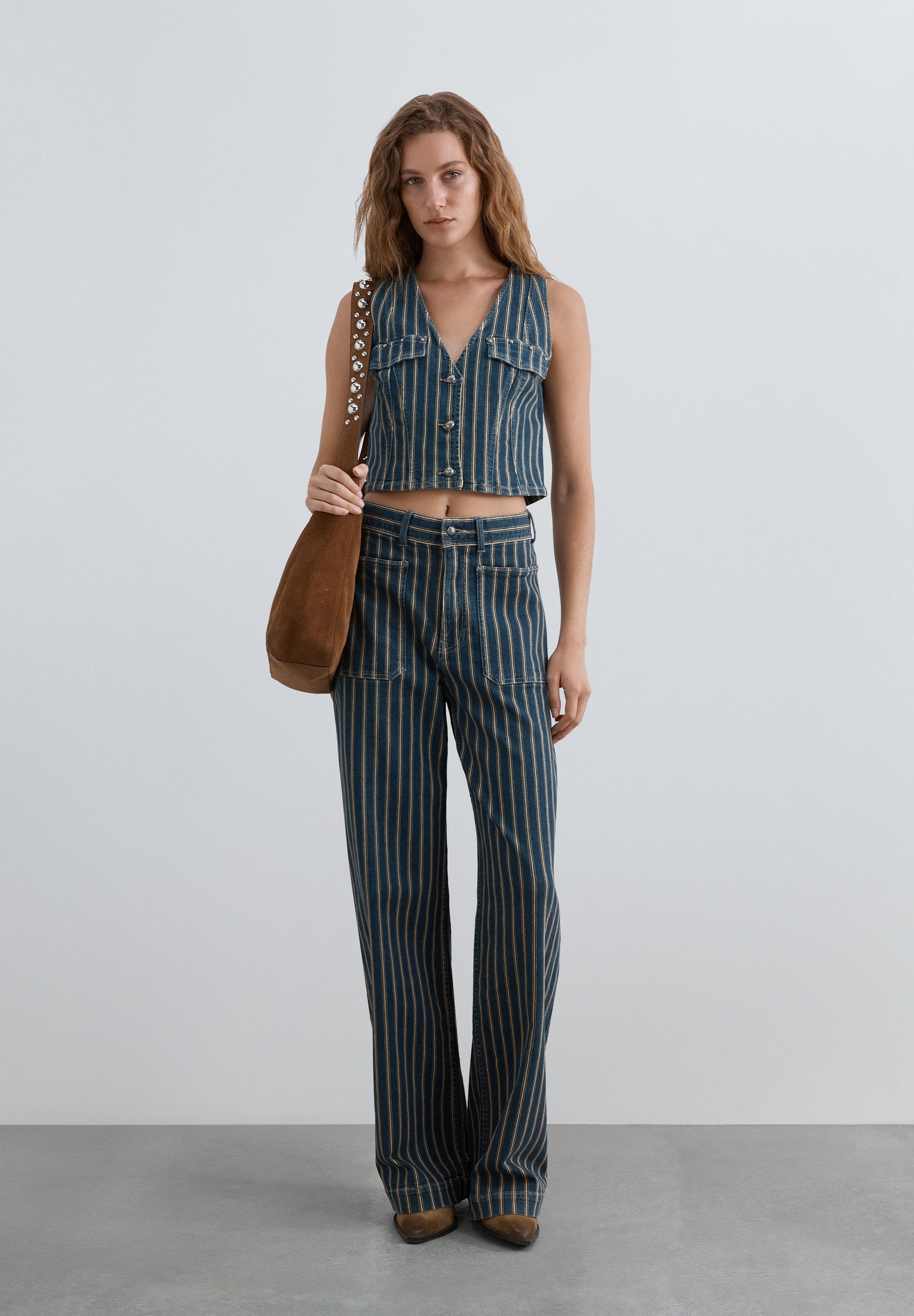 SCSTRIPES DENIM VEST