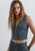 SCSTRIPES DENIM VEST