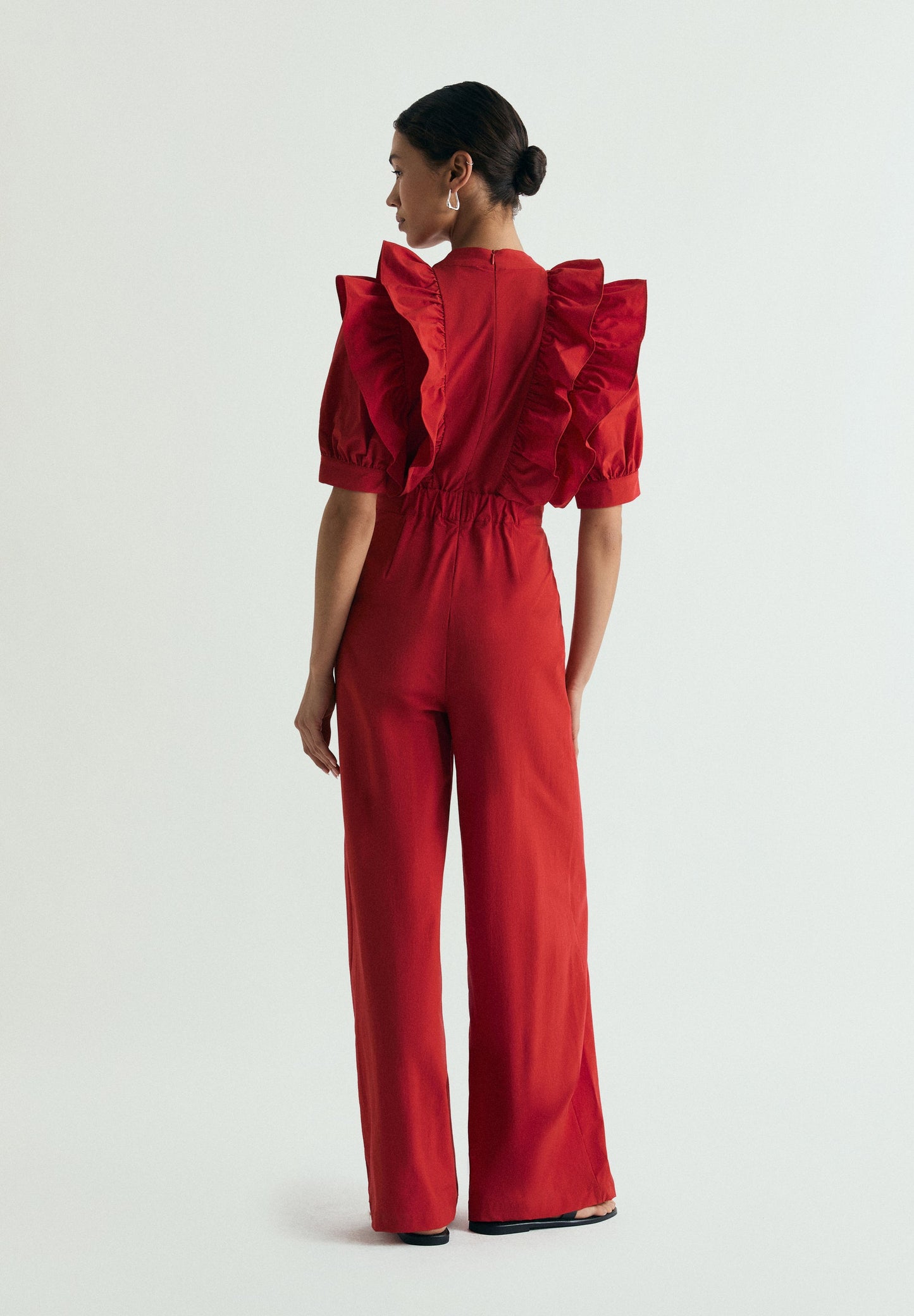 LONG JUMPSUIT WITH RUFFLES