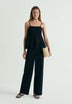EMBROIDERED OPENWORK TROUSERS