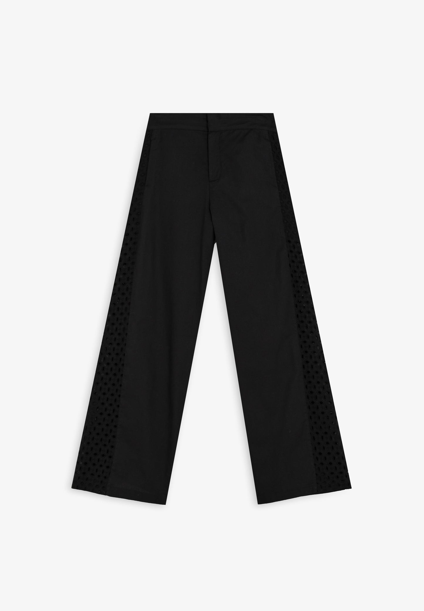 EMBROIDERED OPENWORK TROUSERS