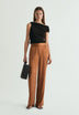 JACQUARD WIDE LEG TROUSERS