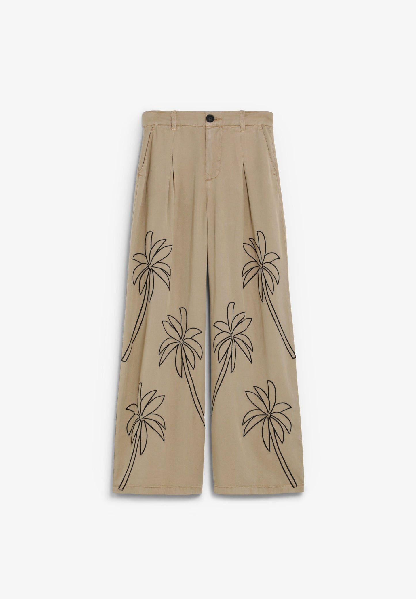 EMBROIDERED FLOWING TROUSERS