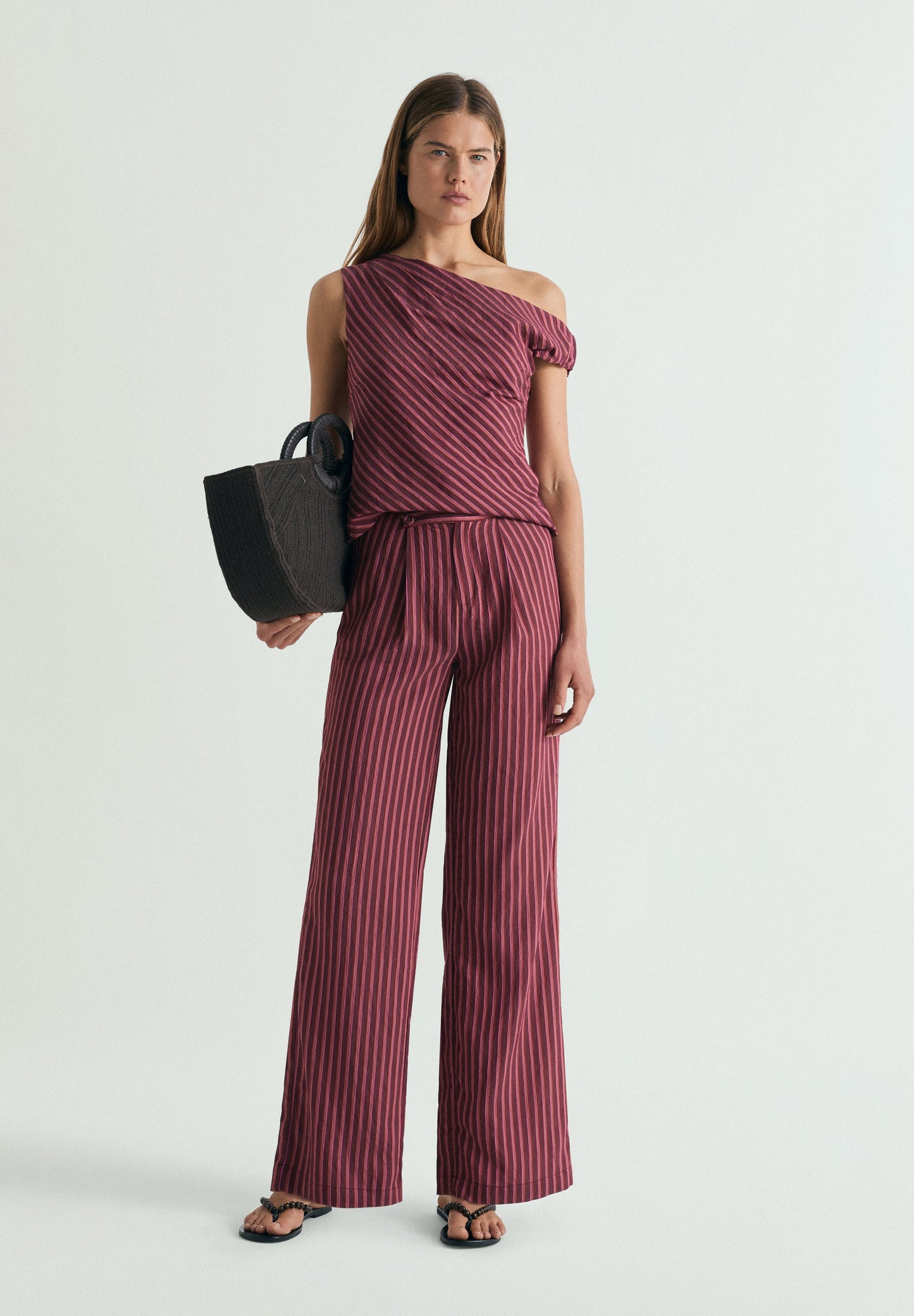 STRIPED TROUSERS WITH BUTTONS