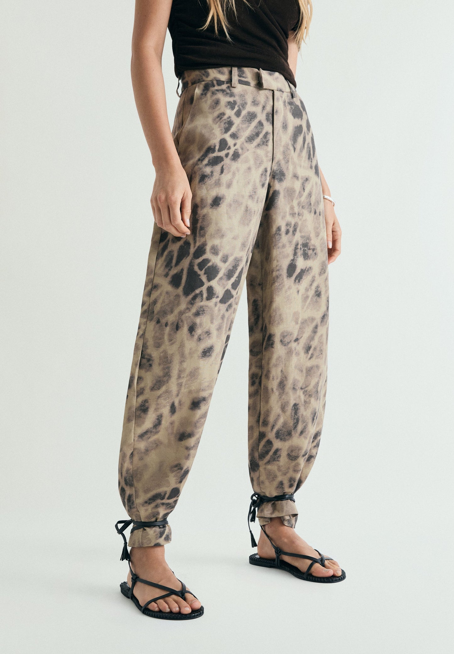 LINEN BALLOON TROUSERS