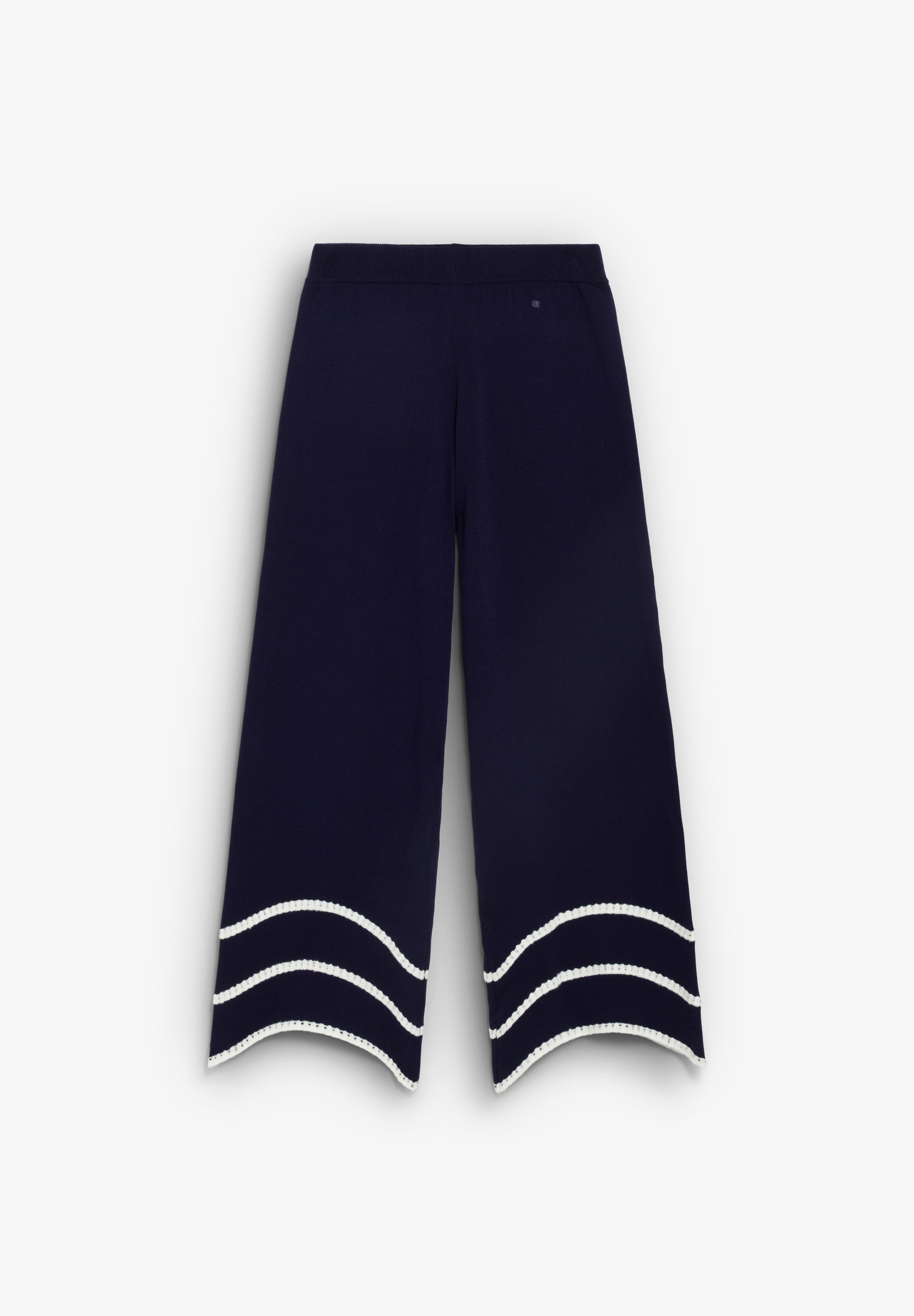 CONTRAST FINE KNIT TROUSERS